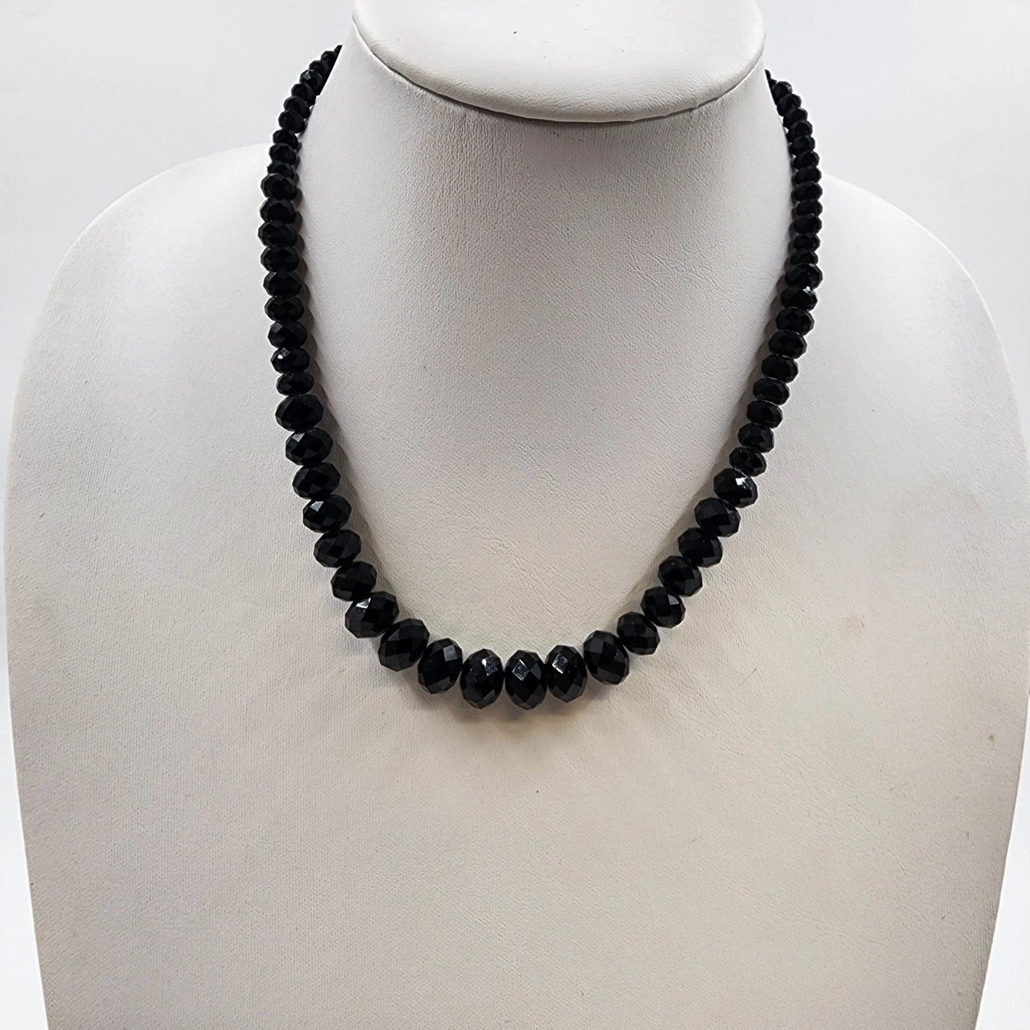 Lot of 3 Beaded Necklaces Jewelry Black Faceted Amber Glass Multicolor Boho Mix