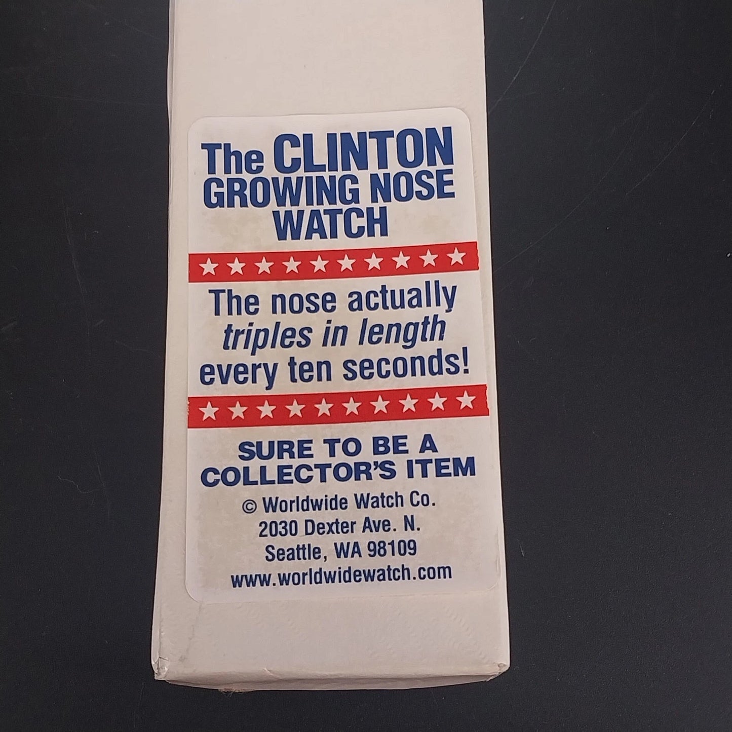 Bill Clinton Growing Nose Mystery Dial Watch Political Parody