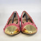 Mixx Shuz Robin Coral Suede Ballet Flats Gold Toe Women 8