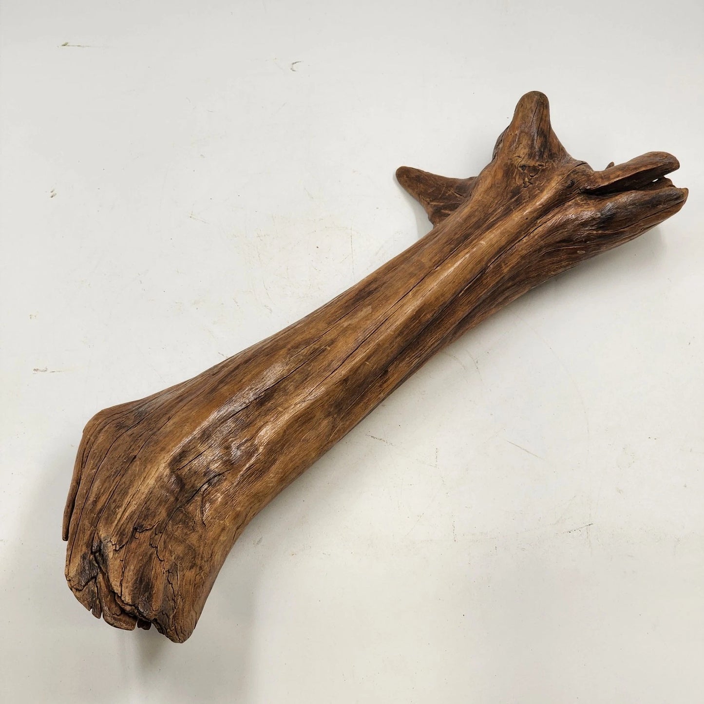 Decorative Driftwood Art Sculpture 21"x3" Natural Twisted Brown Wood Home Decor