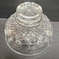 Waterford Crystal Killarney 6" Clear Footed Bowl Crosshatch Fan Pattern EUC