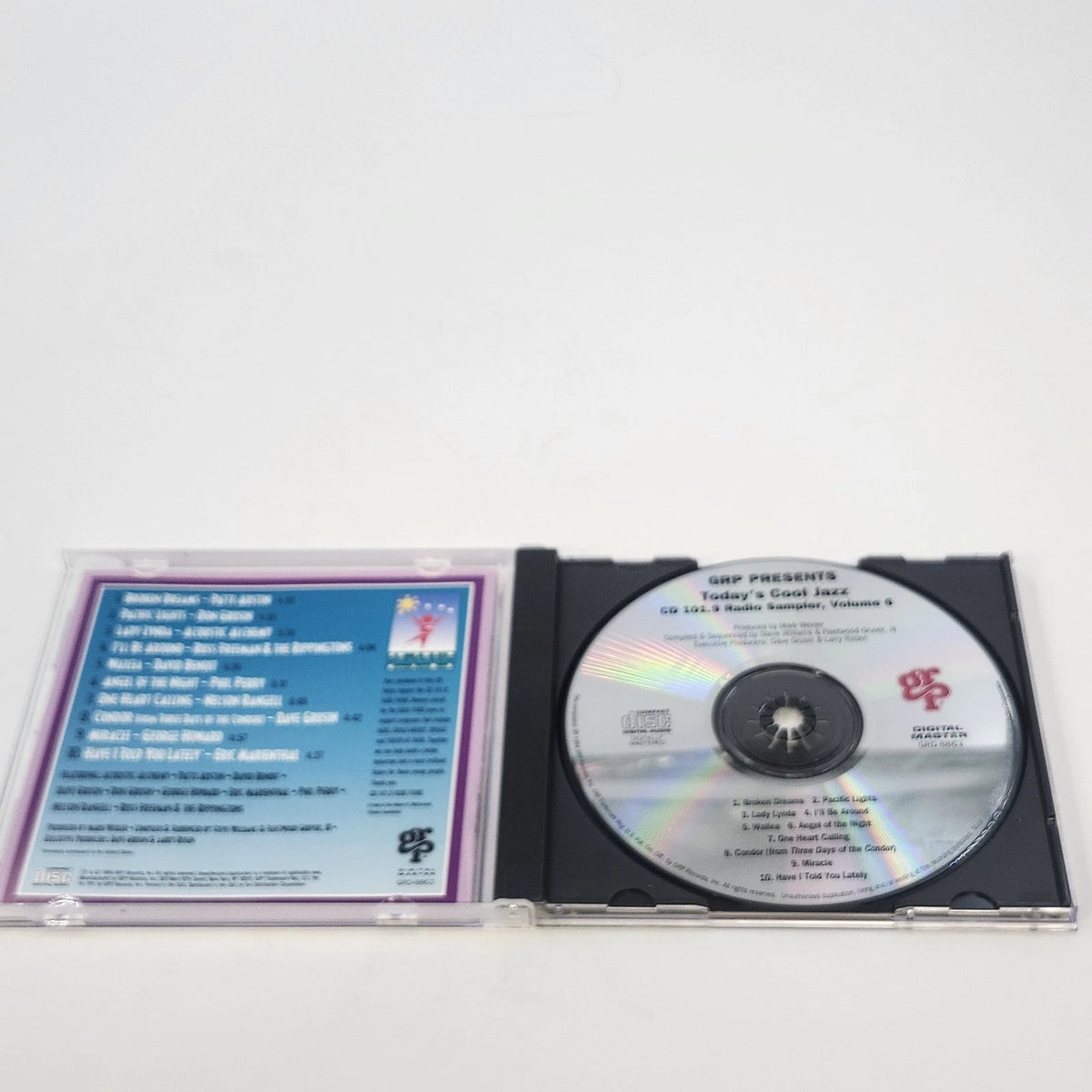GRP Today's Cool Jazz CD 101.9 Volume 6 GRD-8863 Smooth Jazz Fusion 1994 Vtg