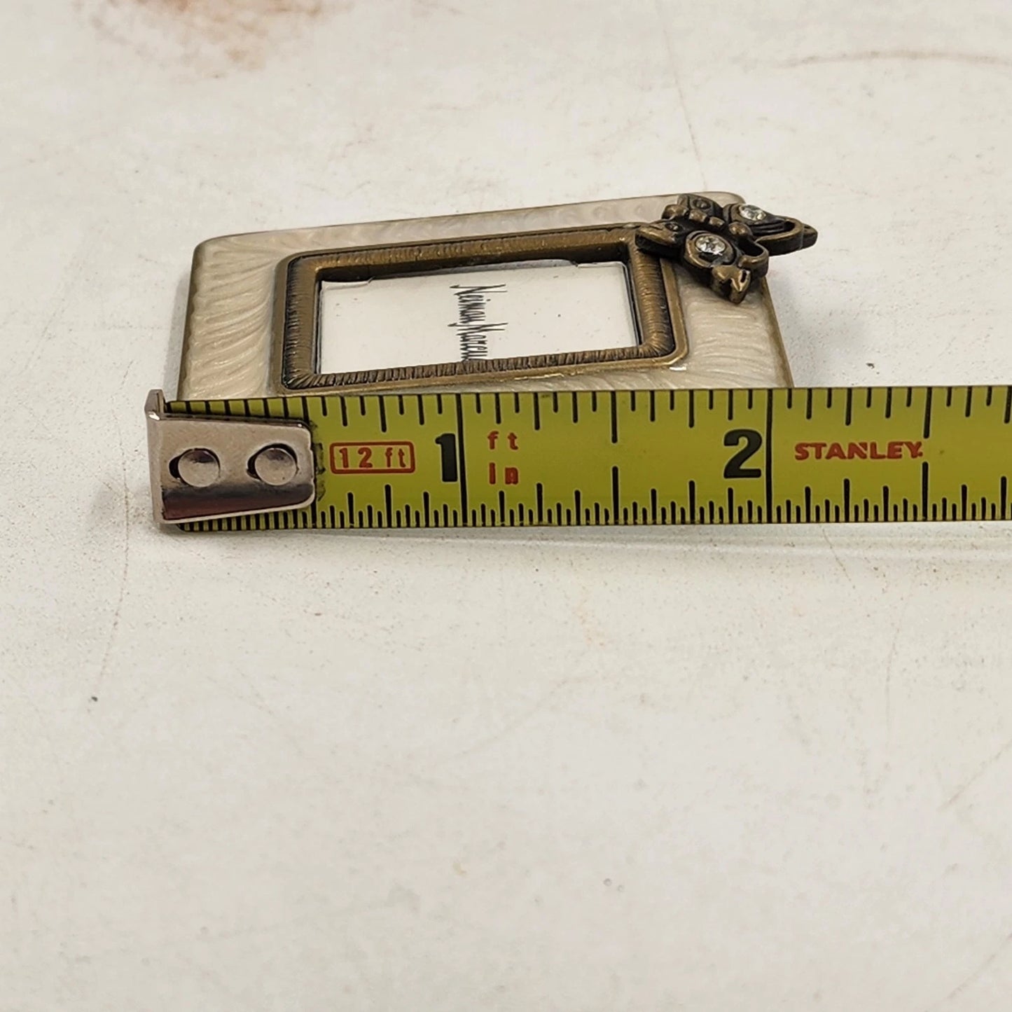 Neiman Marcus Photo Frame Clip Jay Strongwater Butterfly Pearl Enamel Rhinestone