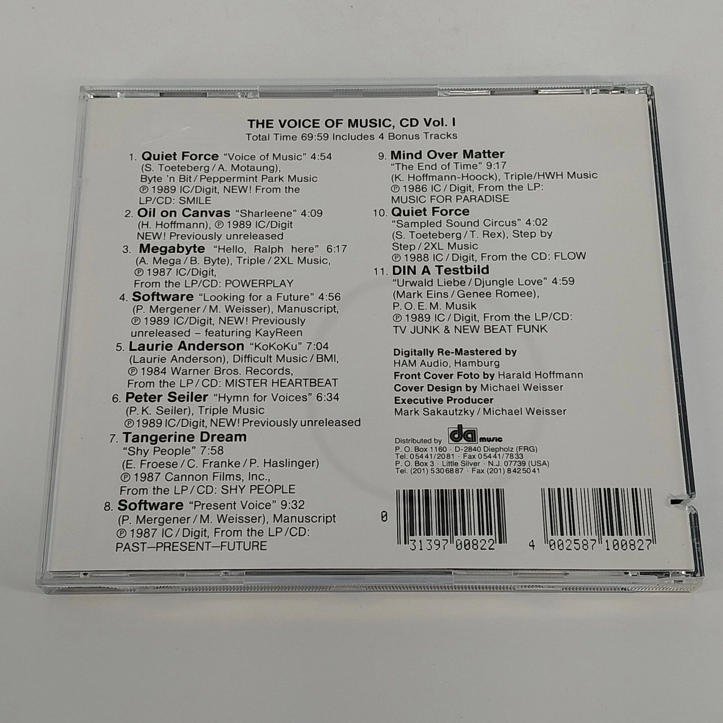 The Voice of Music Volume 1 & 2 CD Lot Electronic Ambient I/C Digit Music 1989