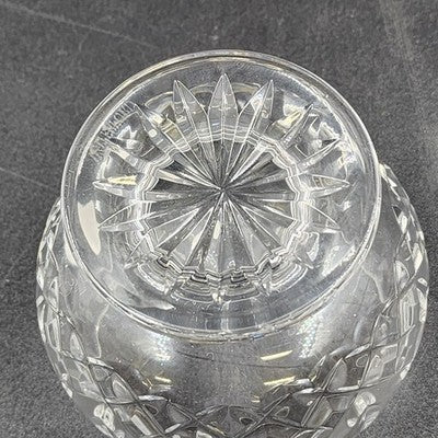 Open Sugar Bowl Waterford Lismore Footed Signed Elegant Crystal Glass