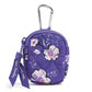 Vera Bradley Bag Charm Wild Roses Purple Mini Backpack Ear Bud AirPod Holder