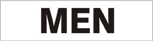 MEN Restroom Decal Press On Sign 2-1/4" x 9" Vinyl Adhesive Pressure Sensitive PD-4411
