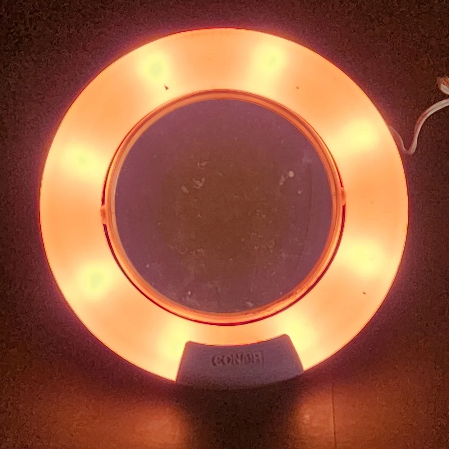 Conair Lighted Makeup Mirror Corded Two Sided Cosmetic Vanity Plastic Round