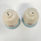 Floral Ceramic Salt Pepper Shakers Candle Holder Tray Set Cottage Taiwan Vintage