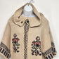 Short Sleeve Cardigan Winter Themed Beige Woman Large XXi Fair Isle Pattern VTG