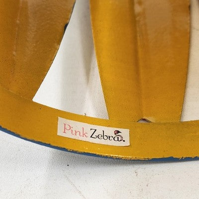 Pink Zebra Surfboard Candle Accent Shade Metal 4.25"d Beach Summer Home Decor