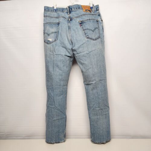 Levi's 550 Men's Jeans 36 x 34 Relaxed Fit Medium Stonewash Red Tab Distressed