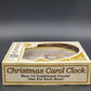 Feldstein Snowman Family Christmas Wall Clock 8" Plays 12 Carols Light Sensor