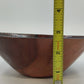 Zimbabwe Hand Carved Olive Wood Bowl 7" African Batik Animal Print Varnished Vtg