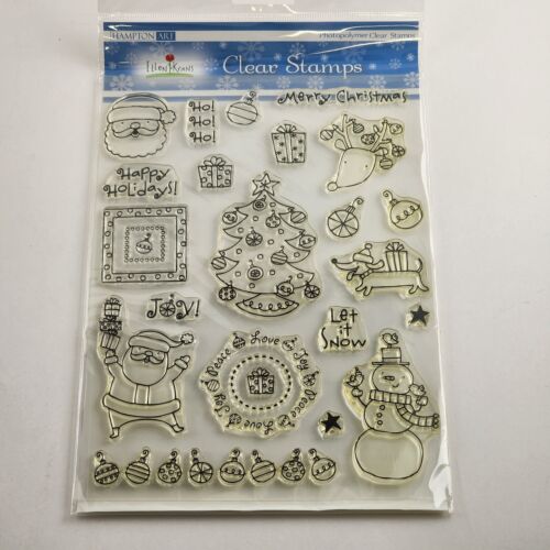 3 Pks Holiday Themed Clear Plastic Stamps Unmounted Unopened NOS