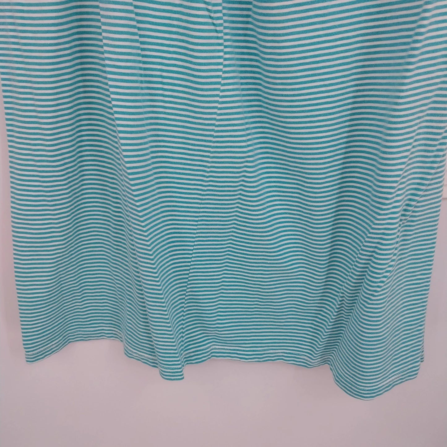 Hastings & Smith Tank Top Skirt 2 pc Set Womens Aqua White Striped Sleeveless