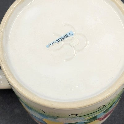 Jack Crompton Vintage White Ceramic Golf Mug Tea Cup 3.5" w Handle Golf Theme