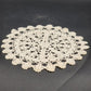 White Hand-Crocheted Round Doily 10-Inch Open Knit Design Vintage