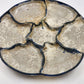 Studio Art Pottery Oyster Artichoke Plate Stoneware Serving OOAK Country