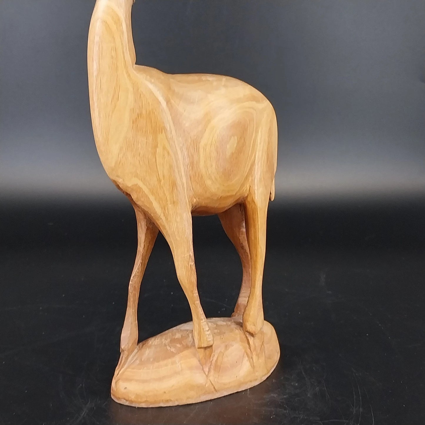 Vintage Kenyan Hand Carved Wooden Gazelle Sculpture African Art