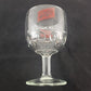 Schlitz Beer Goblet Clear Glass Vintage Stemmed Thumbprint Mug Breweriana 1970s