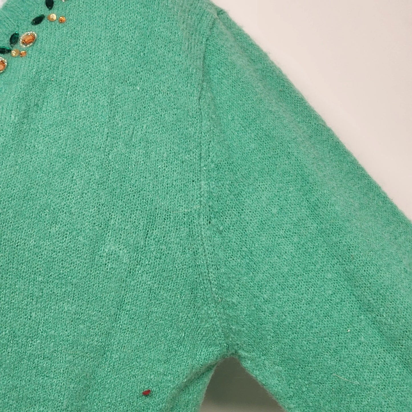 Life Energy Intelligence Teal V Neck Sweater XL Soft Knit