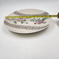 Large Embossed Platter Macau 12.5" Hand Painted Pink Blue Floral Design