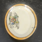 Porcelain Oval Serving Dish 5" Hand Painted Floral Orange Black Trim Japan