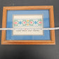 Isidore Limited God Bless Our Home Framed Needle Wall Art 6" x 8" No. 218 Vtg
