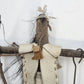 Handmade Wood Hunter Rustic Figure 7" Bow Leather Clothing Folk Art Primitive