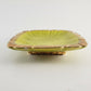 Dick Knox California Art Pottery Footed Ashtray Bowl Lime Green Gold 1940's Rare