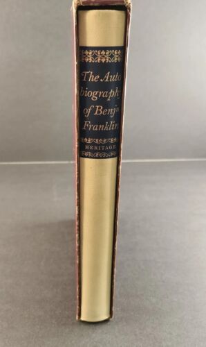 The Autobiography Of Benjamin Franklin 1951 Hardcover with Slip Case