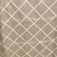 Smooth Light Golden Beige Woven Diamond Pattern Two Rod Curtain Panels 82"x38"