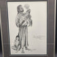 Jesus with Children Framed Wall Art Picture Matted 16x20 Scripture Matthew 19:14