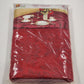 December Home Fabric Tablecloth Oblong Red Damask Poinsettia Motif 60"x102" NEW