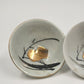 3 Japanese Ring Dishes Hand Painted Small Porcelain Bowls Vintage 3"d x 1.25"h