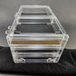 Sodynee 2 Piece Makeup Cosmetic Clear Organizer Storage Drawers 9½" x 5¾" x 7¼"