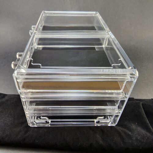 Sodynee 2 Piece Makeup Cosmetic Clear Organizer Storage Drawers 9½" x 5¾" x 7¼"