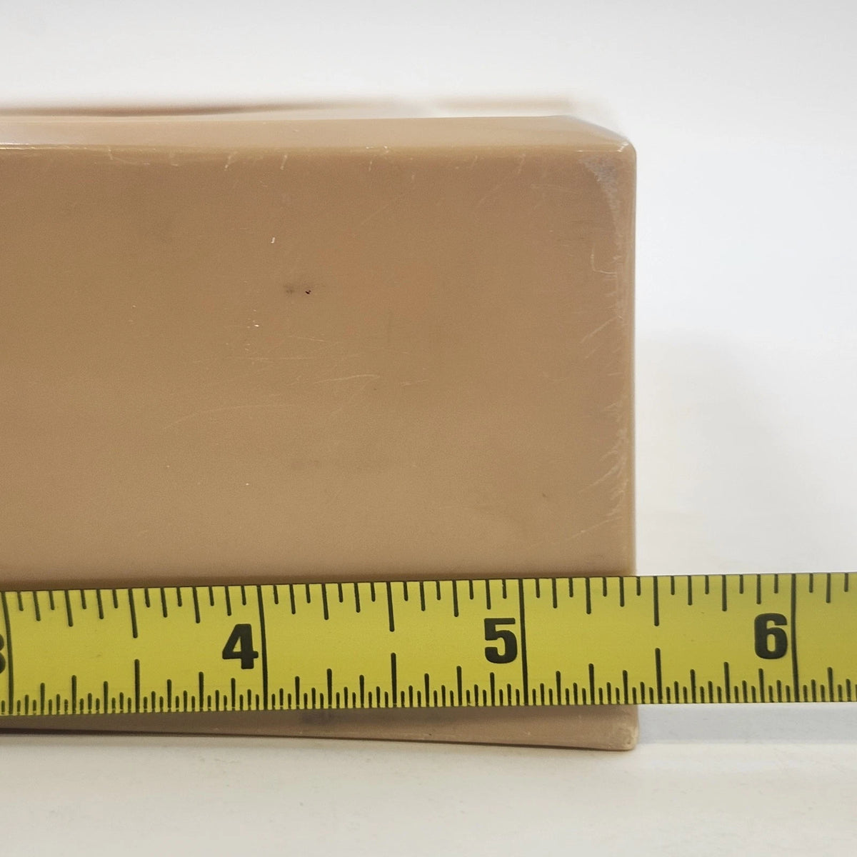 Rubbermaid Plastic Tissue Box Cover 2939 Tan Atomic Starburst 10.5" MCM Vtg