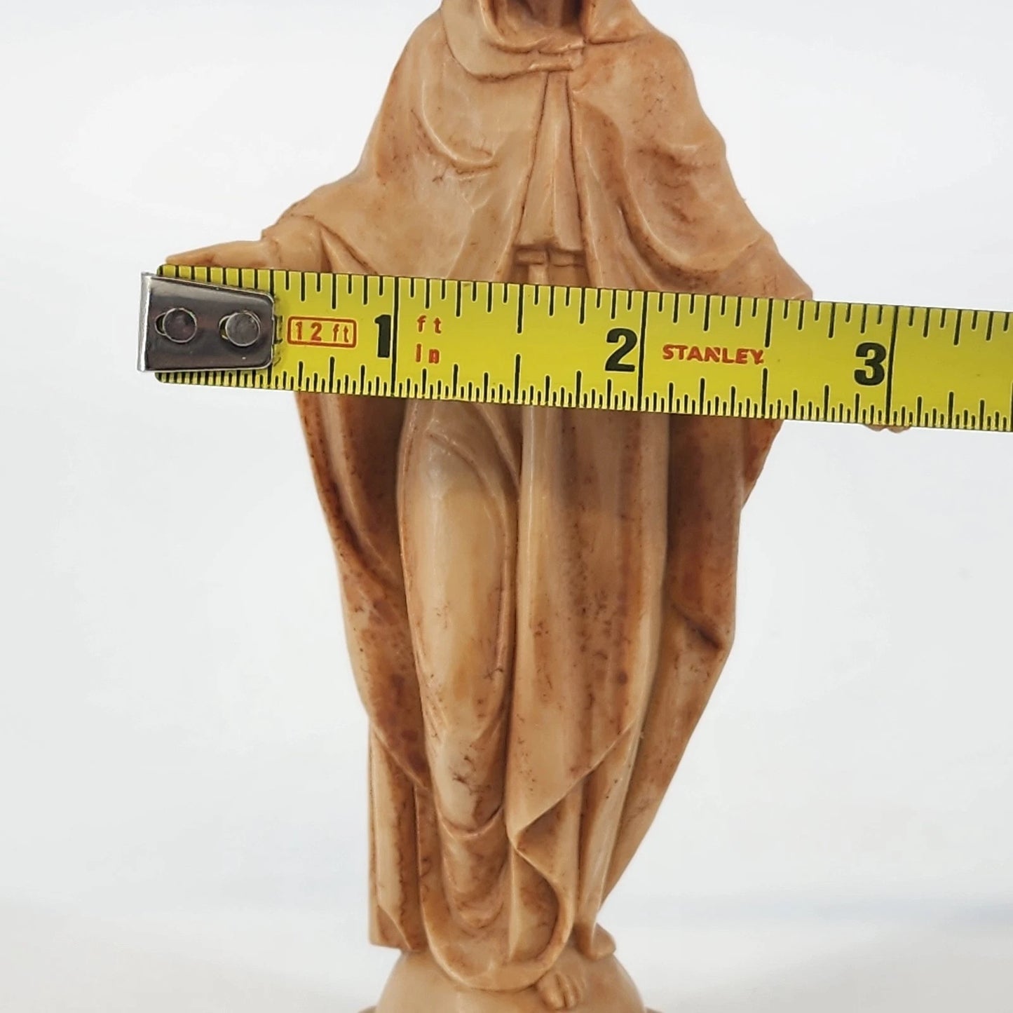 Blessed Virgin Mary Statue 1960s Molded Plastic 6" Religious Devotional Figurine