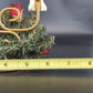 Angel Trio 3-Candle Holder Burgundy Floral Wreath Christmas Centerpiece 9"