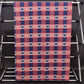 Red White and Blue with Stars Linen Table Runner Vintage July 4th Themed 92"x20"