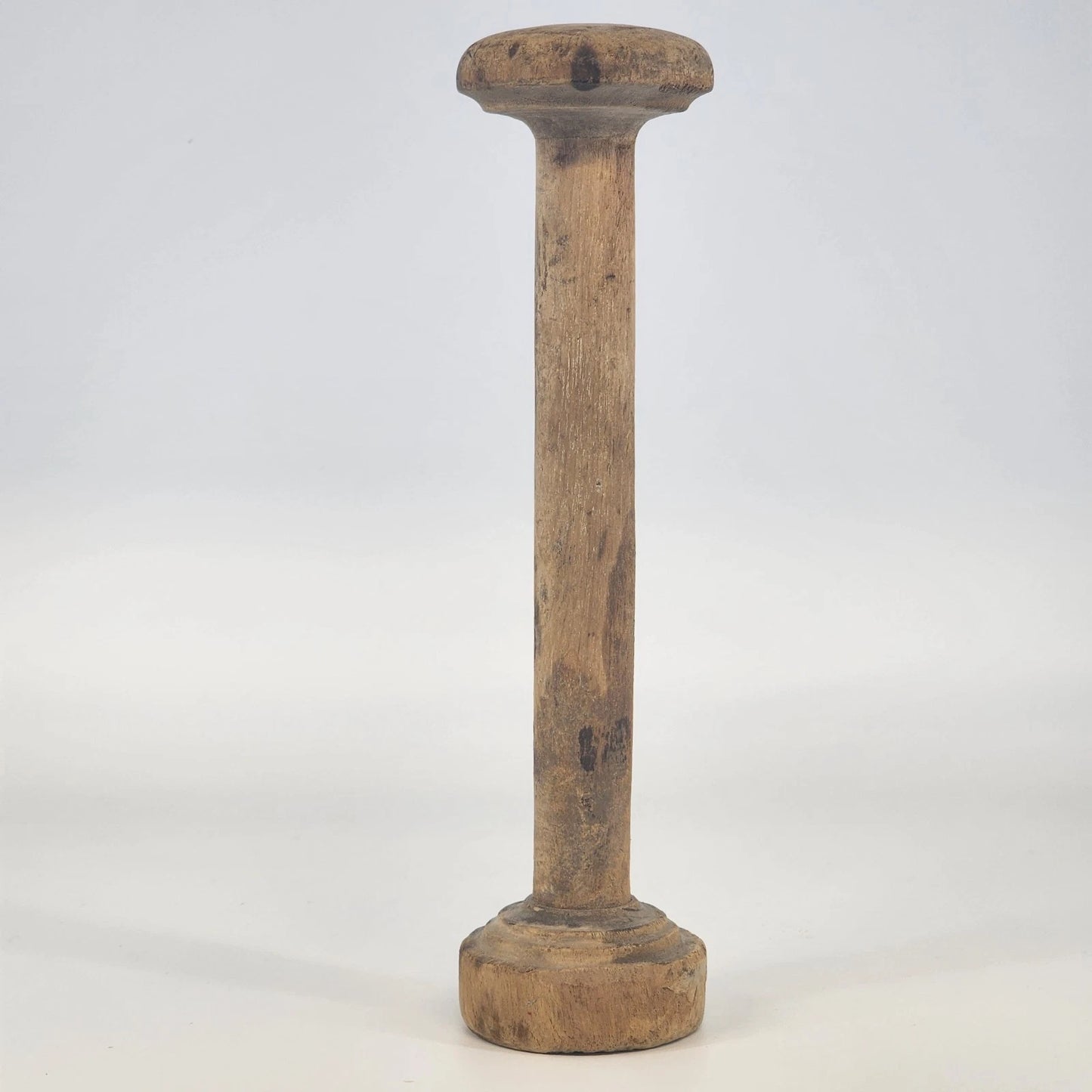 Antique Industrial Wooden Textile Spool 11.5" L Sewing Thread Bobbin Primitive