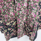 Mirrors Women's Medium Floral Open Front Cardigan Jacket Black Pink Pockets