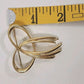 Trifari Signed Gold Tone Bow Brooch Multiple Ends Design 2" x 1.5" Vintage