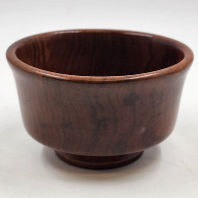 Wood Footed Salad Bowl 6.5" Felt Base Decorative Display Beautiful Grain
