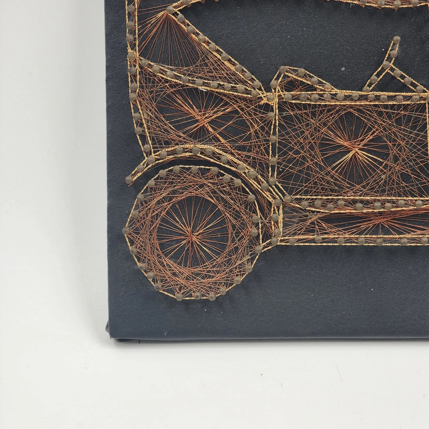 Wire Nail String Art Car Steampunk Copper & Brass 10” Classic Auto Wall Decor