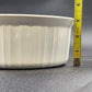 Corning Ware Round Casserole Dish French White F5B 1.5 Quart Soufflé Stoneware
