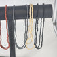 6-Strand Seed Bead Necklace 34" Multi-Media Glass Stone Metal Boho No Clasp Vtg