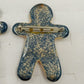 Gingerbread Man & Woman Ceramic Holiday Christmas Brooches Pins Festive Jewelry